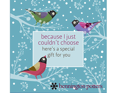 Holiday Winter Bird Wreath e-Card Design