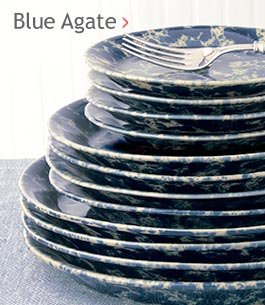 Blue Agate Glazed Stoneware