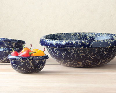Large Cuffed Bowl with Small Cuffed Bowls