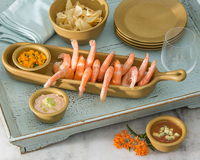 Element Gold shrimp dish