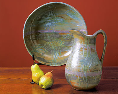 Large bowl and pitcher